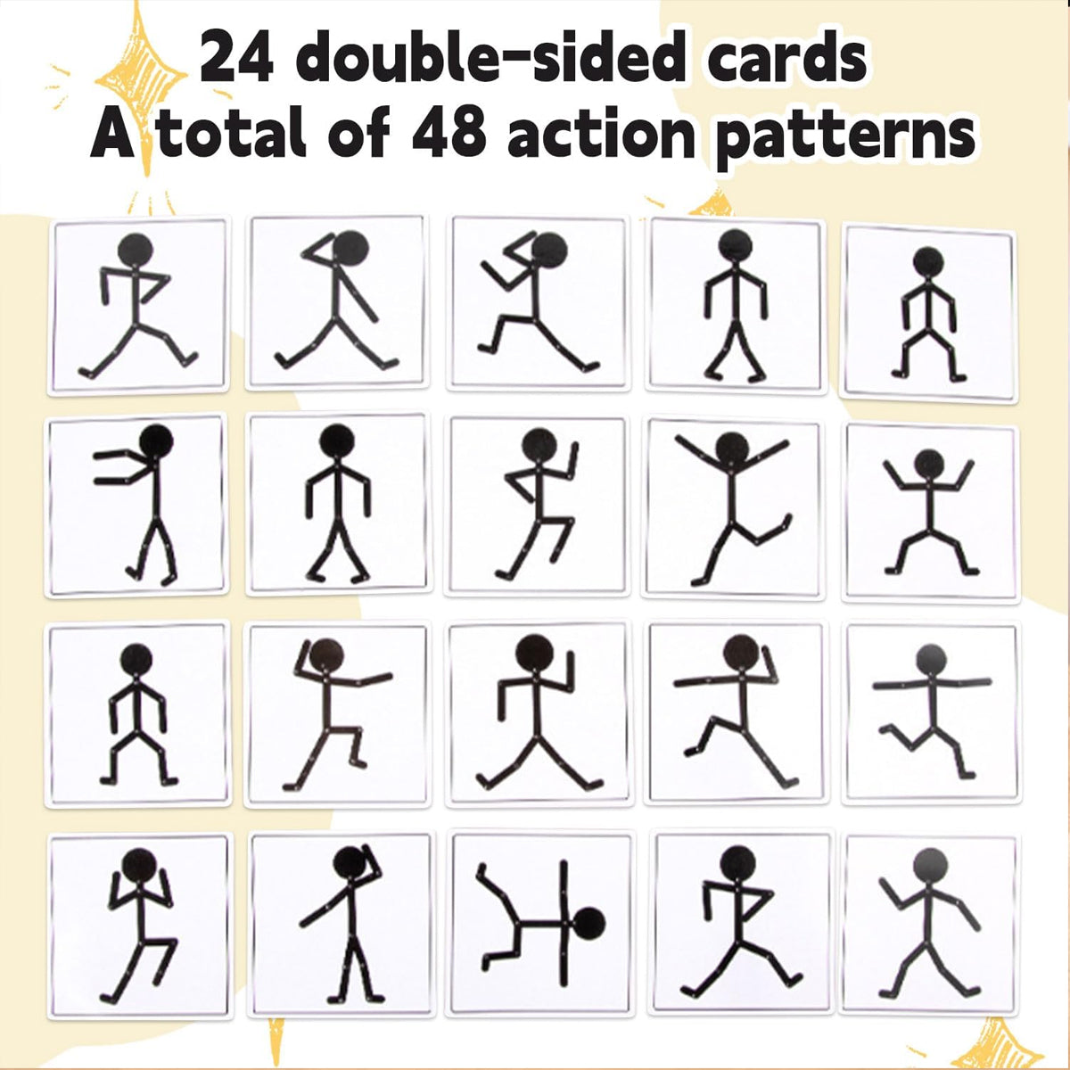 Wooden Stickman Puzzle Game Set