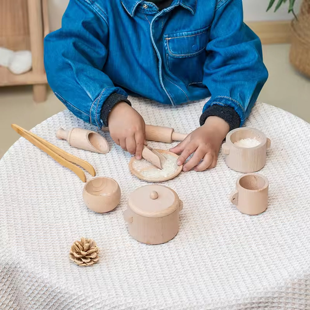 Montessori Wooden Kitchen Play Set