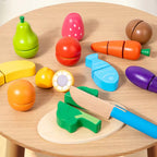 Montessori Wooden Cutting Fruit & Vegetable Set