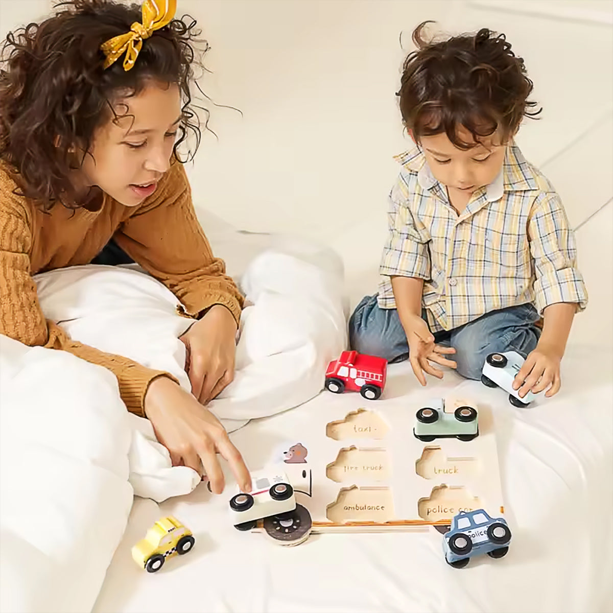 Montessori Wooden Traffic Car Puzzle