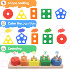 Montessori Wooden Sorting & Stacking Toy
