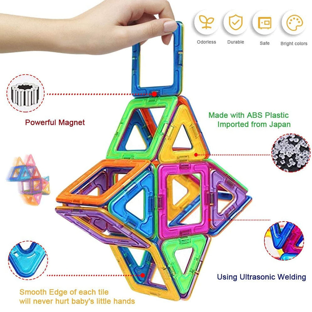 Magnetic Building Tile Puzzle Set, 50 Pieces, Ages 3+