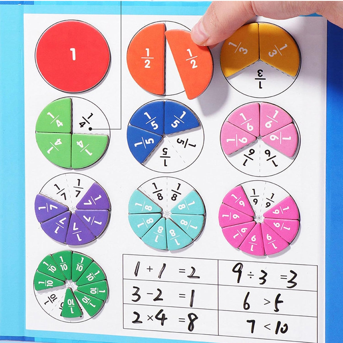 Magnetic Fraction Tiles Set