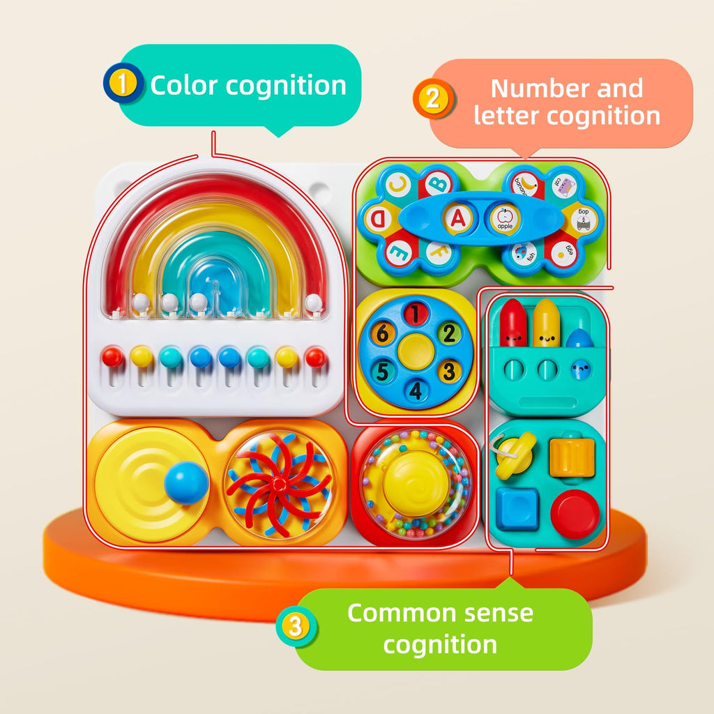 Busy Board Montessori Sensory Toy for Toddlers 1-6