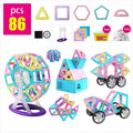 Magnetic Building Tile Set For STEM Play, 70-86 Pieces