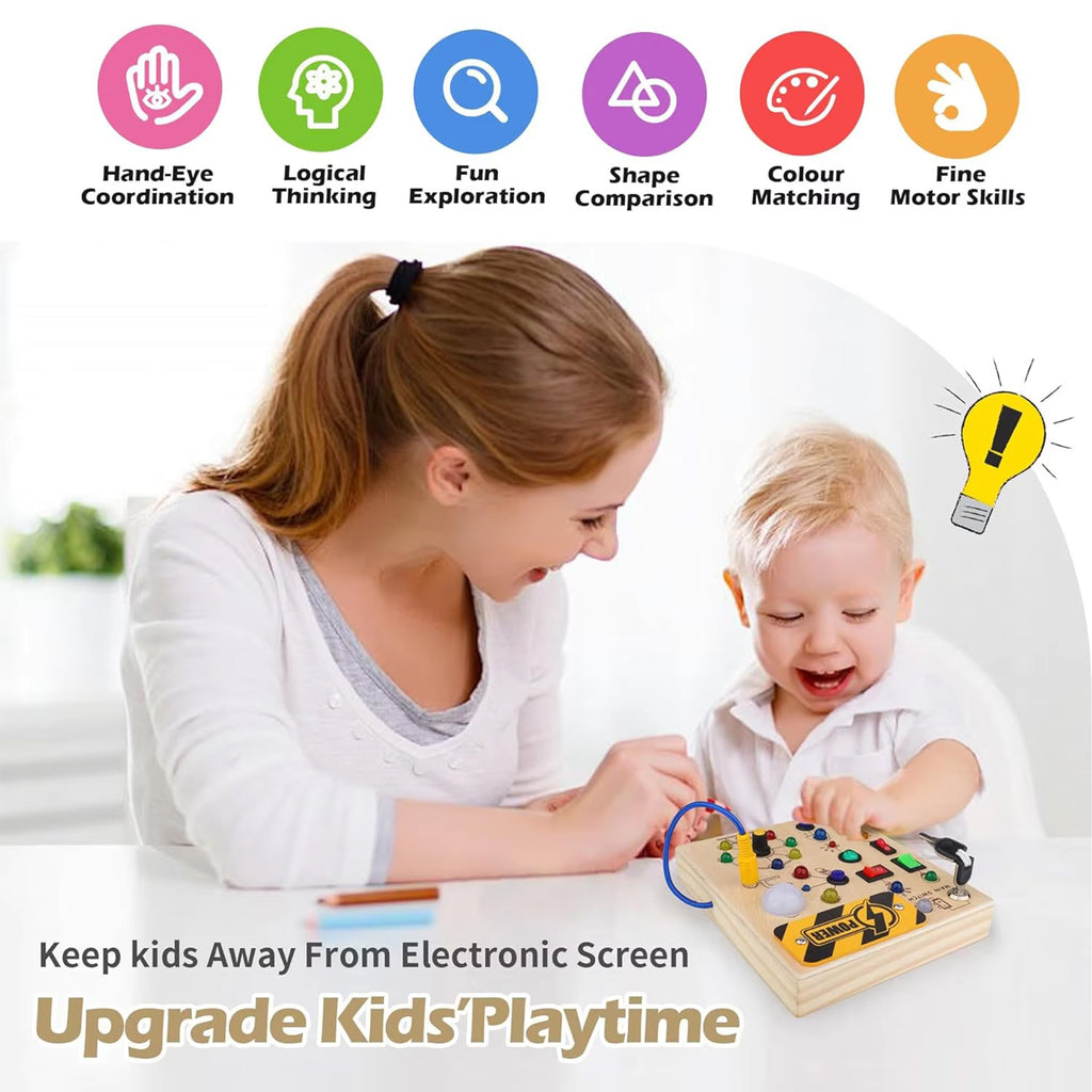 Montessori Wooden Switch Busy Board
