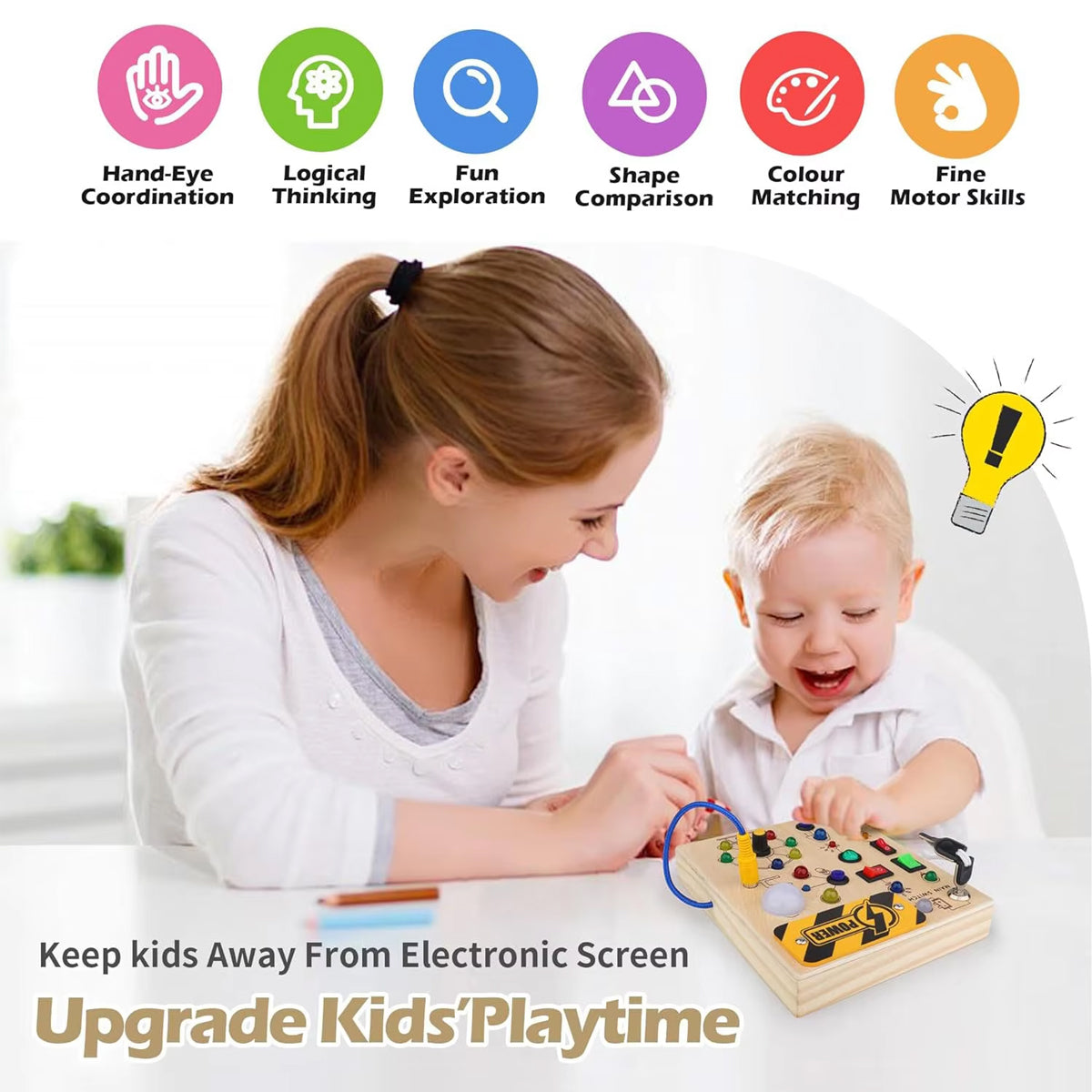 Montessori Wooden Switch Busy Board