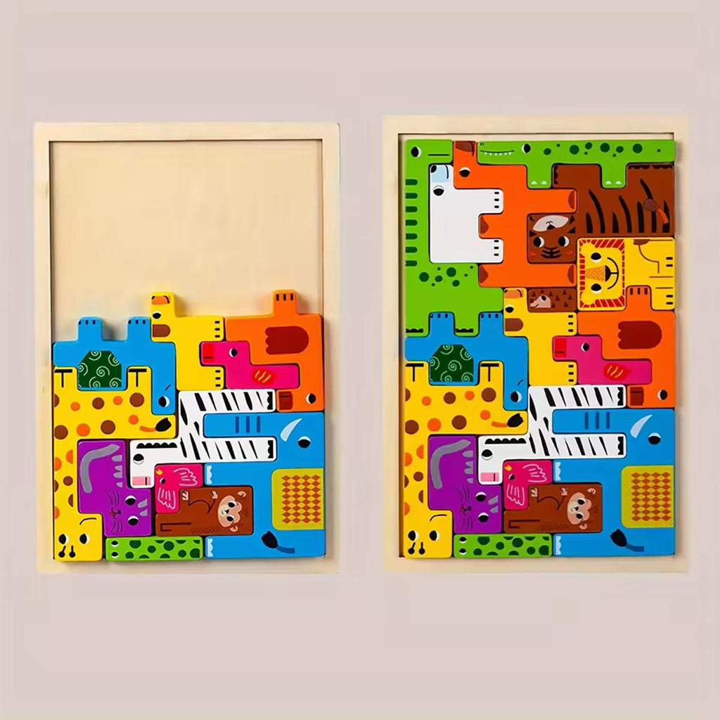 Wooden Tangram Puzzle Set
