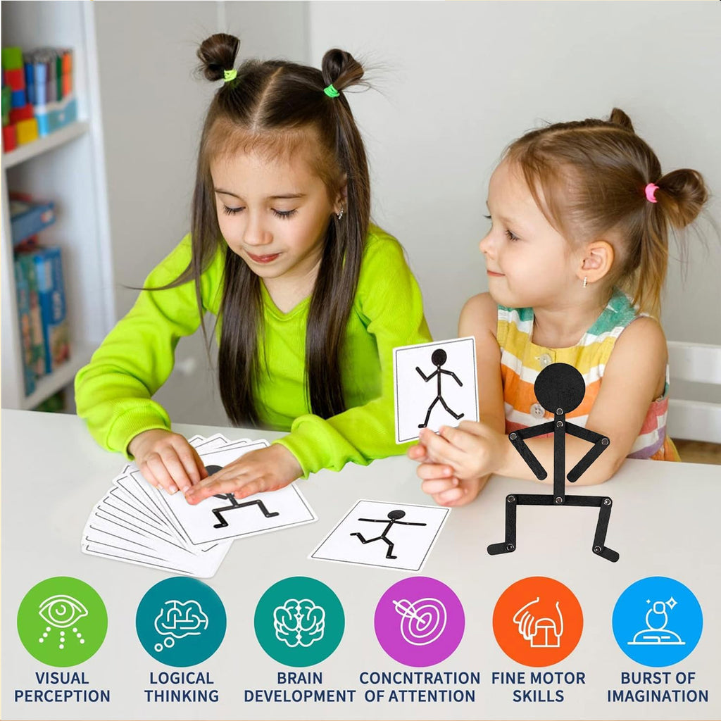 Wooden Stickman Puzzle Game Set