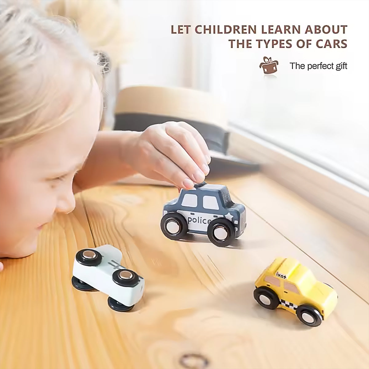 Montessori Wooden Traffic Car Puzzle