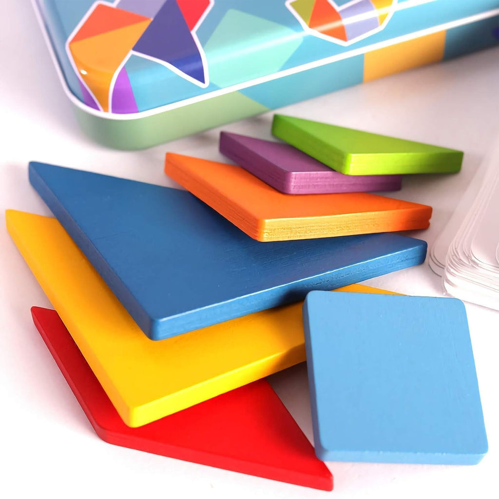 Tangram Puzzle Box with Cards