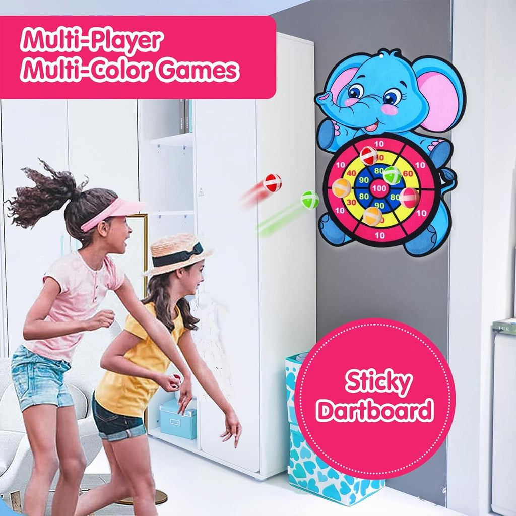 Cartoon Animal Sticky Ball Dart Board Game Set