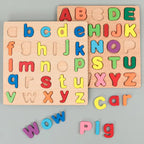 Wooden Alphabet Number & Shape Puzzle Set