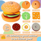Montessori Wooden Burger Stacking Toy