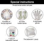 Tie Dye Craft Kit With Gloves And Tablecloth, 18 Colors