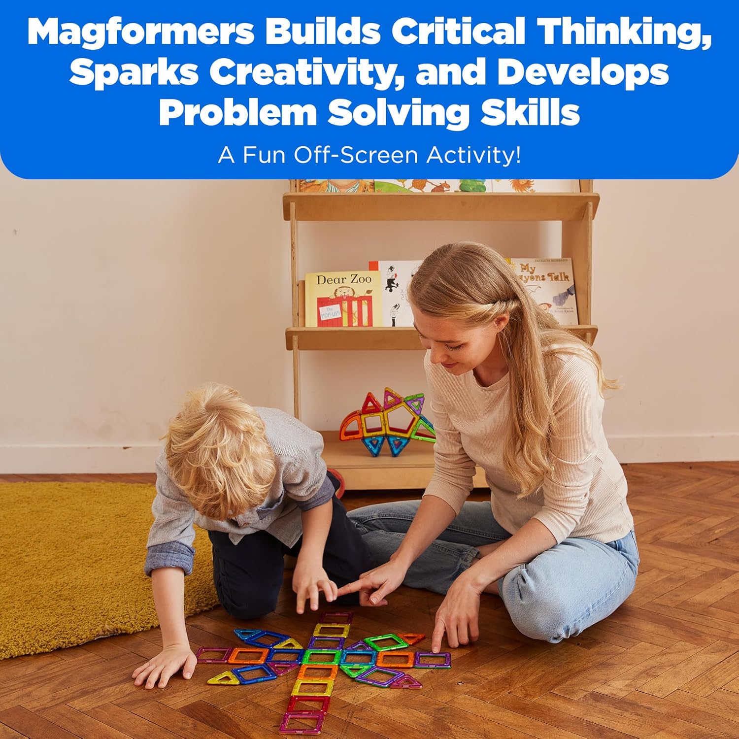 Magnetic Building Blocks Set 33-275pcs with Letters, Numbers, Wheels & Gears for Kids