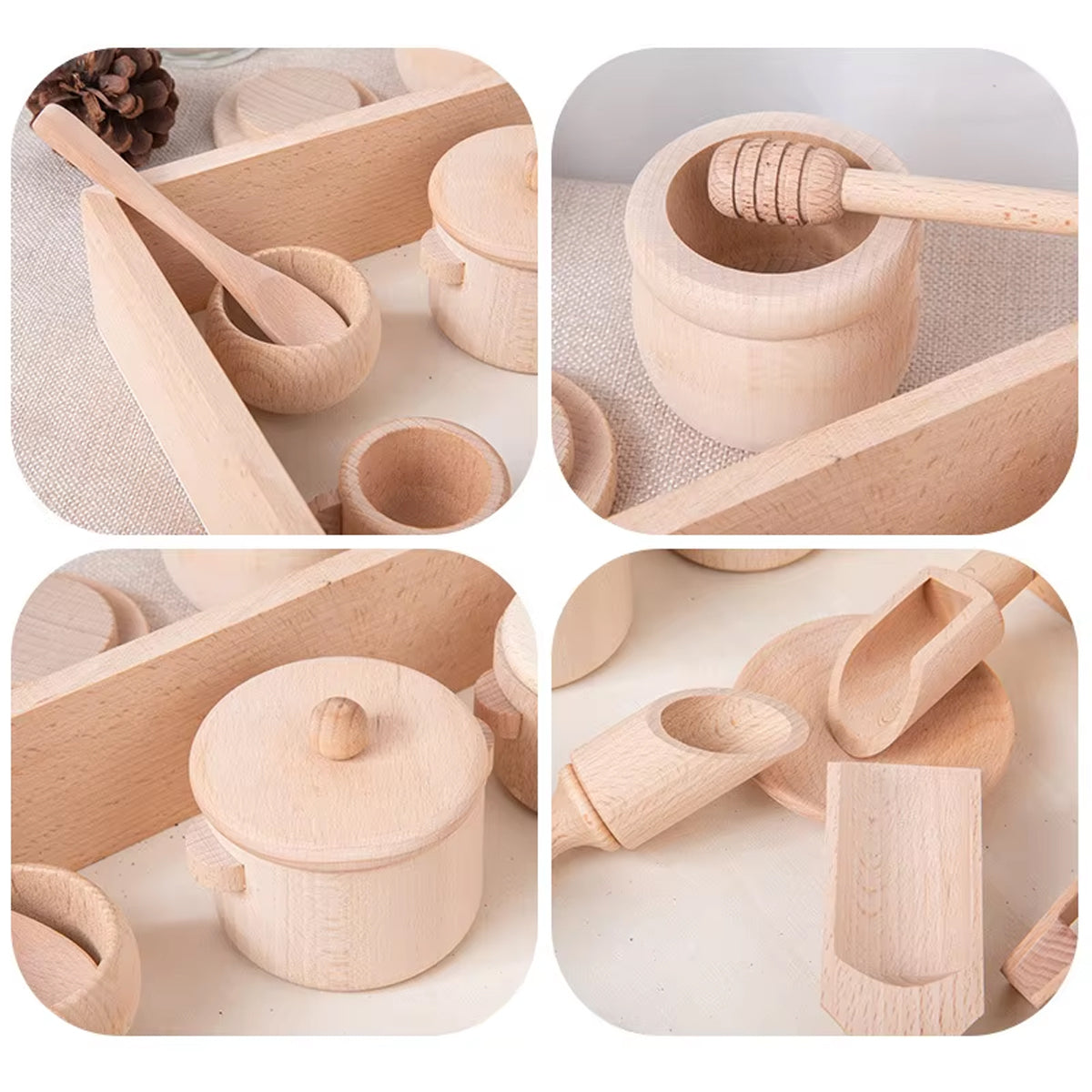 Montessori Wooden Kitchen Play Set