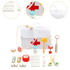 Wooden Doctor Pretend Play Set With Storage Bag For Kids