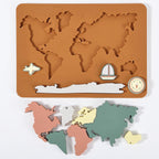 Silicone World Map Puzzle for Fun Geography Learning