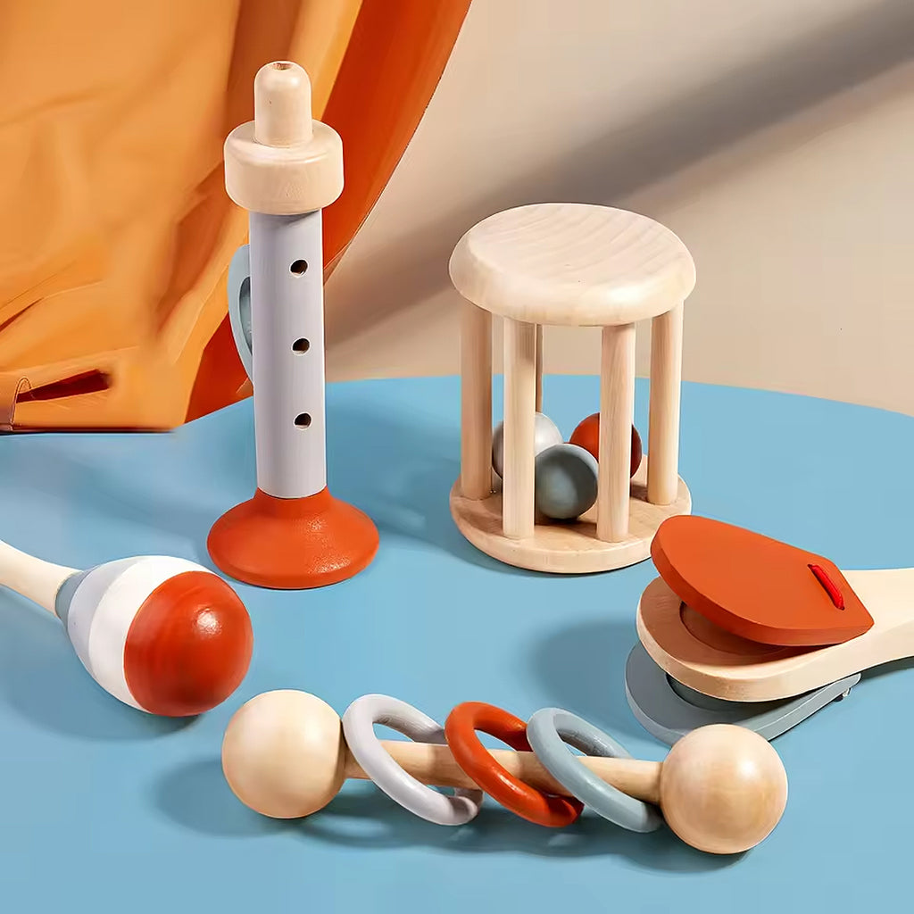 5PCS Wooden Musical Instrument Set