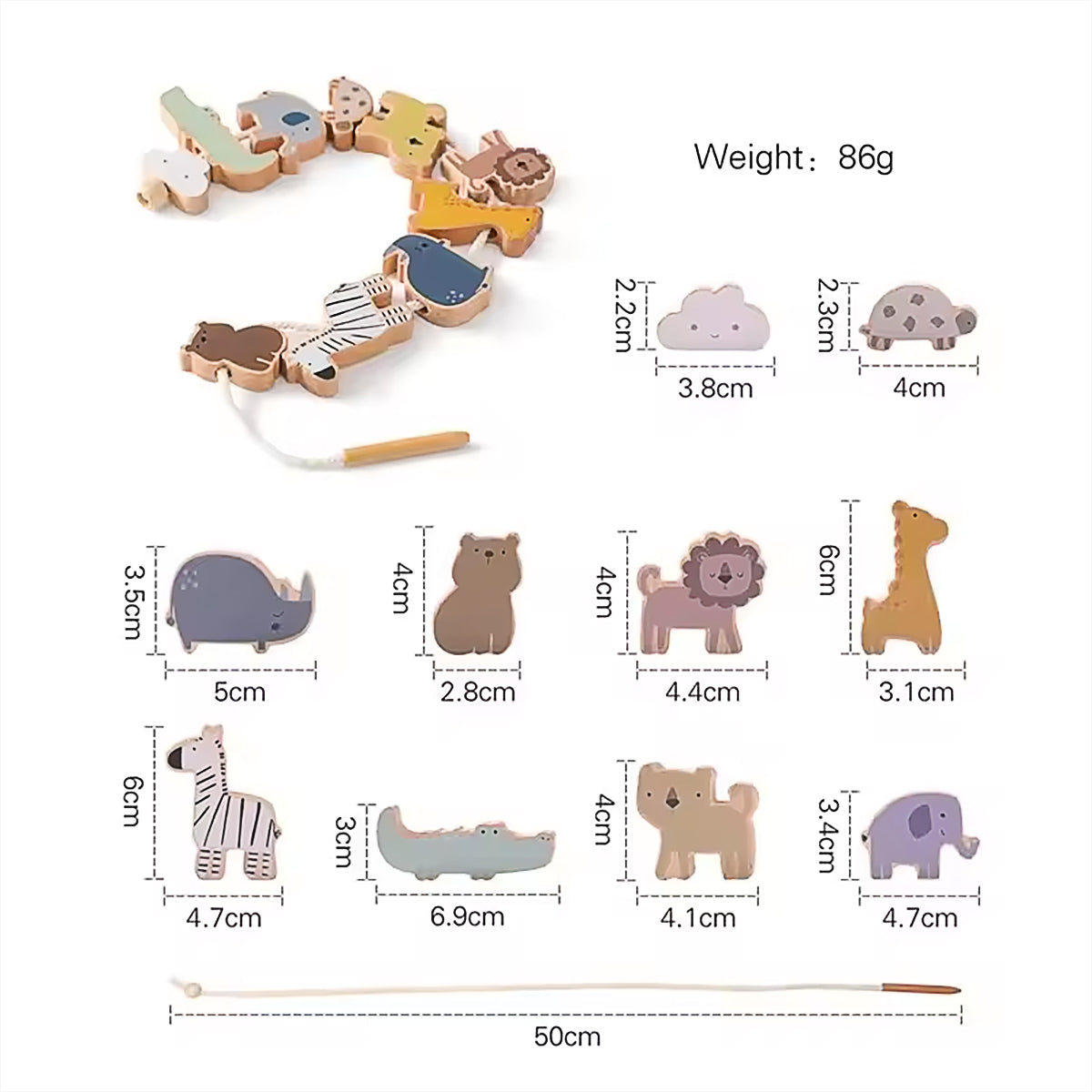 Montessori Wooden Threading Board Toy