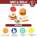 Montessori Wooden Burger Stacking Toy