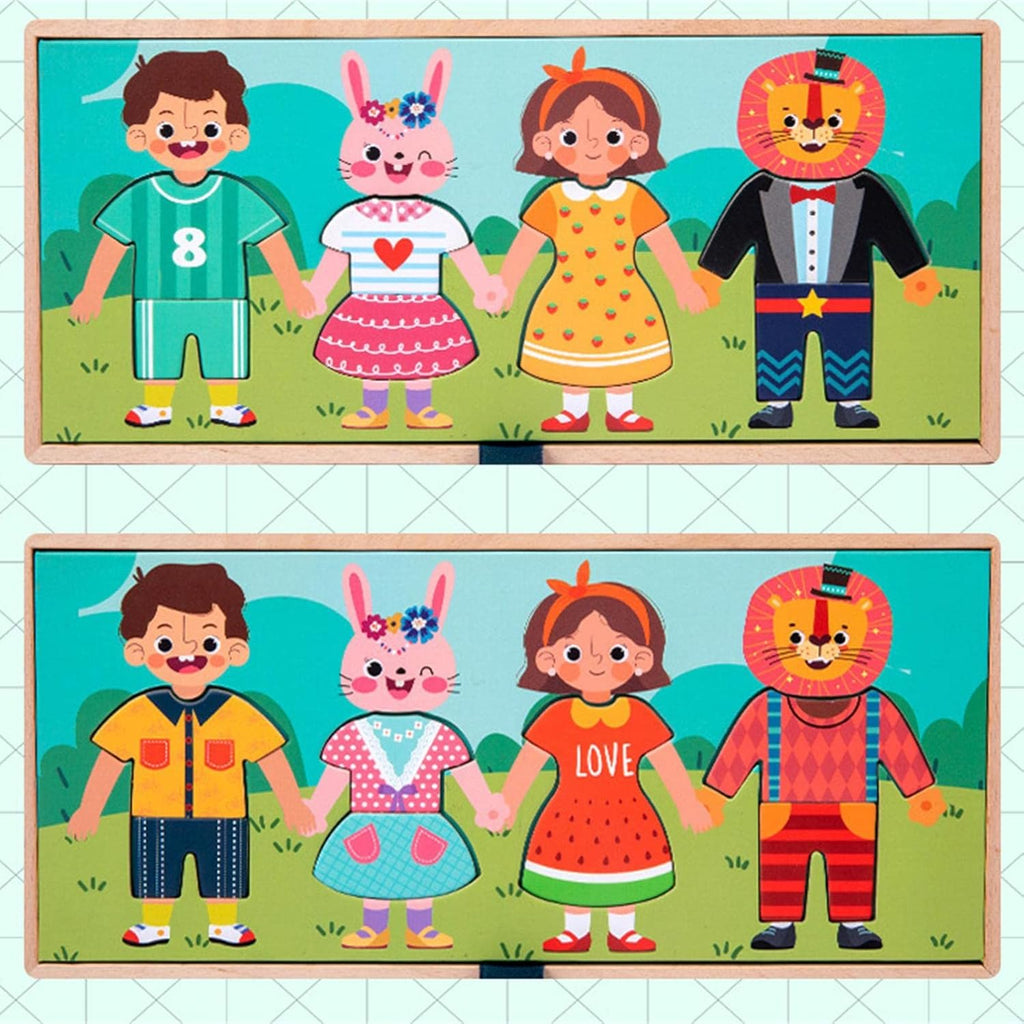 Wooden Dress-Up Puzzle Game –