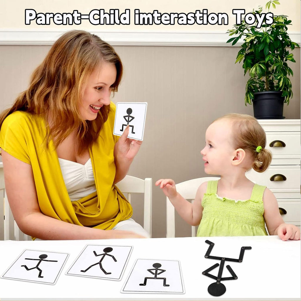 Wooden Stickman Puzzle Game Set