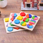 Wooden Shape Matching Puzzle Board