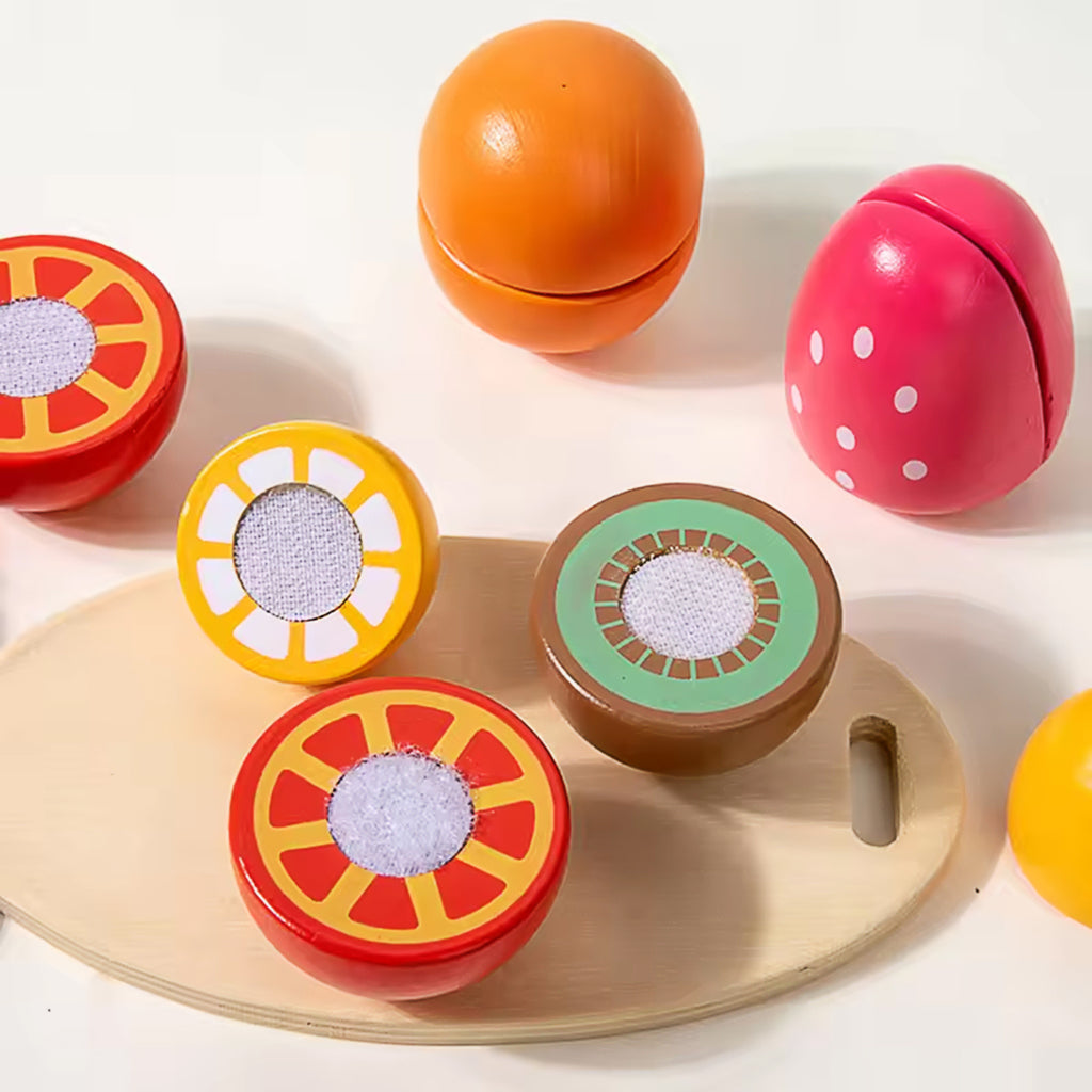 Montessori Wooden Cutting Fruit & Vegetable Set