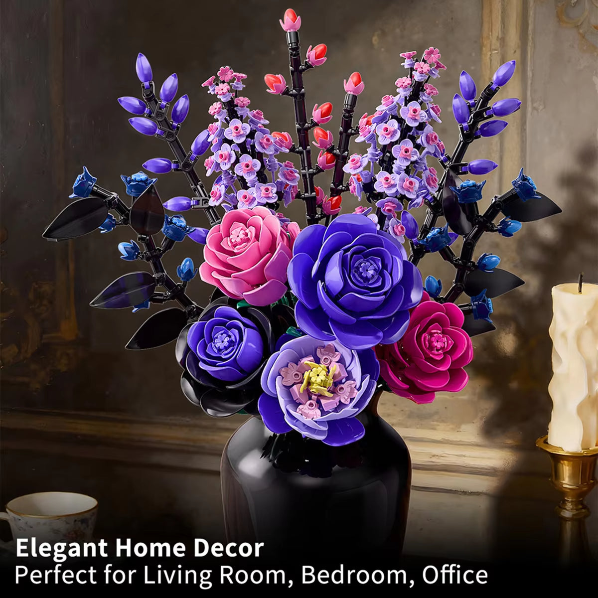 9-In-1 Flower Bouquet Building Block Set For Gifting