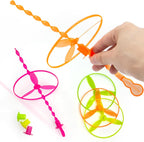 Kids LED Light-Up Flying Saucer Push Launcher Toy