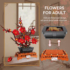 Plum Blossom Bonsai Building Block Set, 669 Pieces