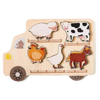 Montessori Wooden Traffic Car Puzzle