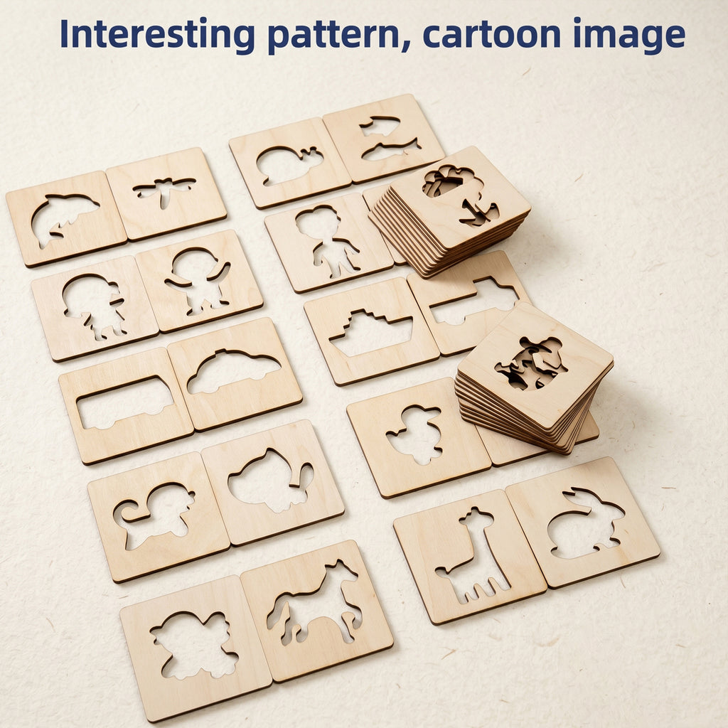 Wooden Drawing Stencils for Kids