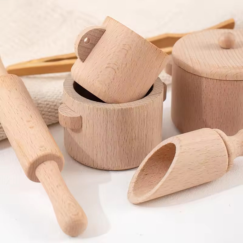 Montessori Wooden Kitchen Play Set