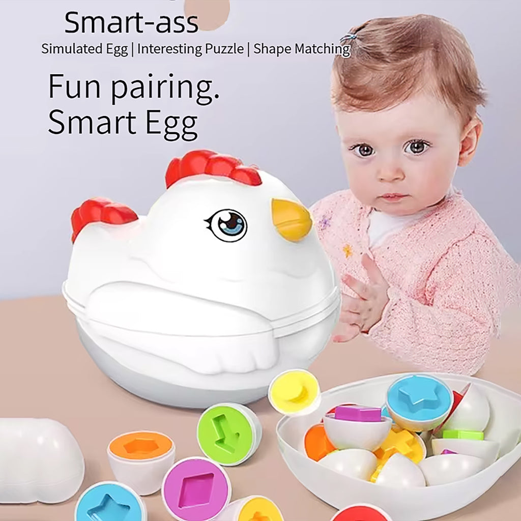 Matching Eggs Learning Toy with Chicken Storage Case