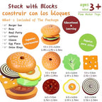 Montessori Wooden Burger Stacking Toy