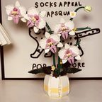 Orchid Flower Bouquet Building Block Set For Desk Decor