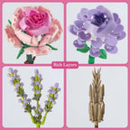 Eternal Rose Bouquet Building Block Set, 393 Pieces