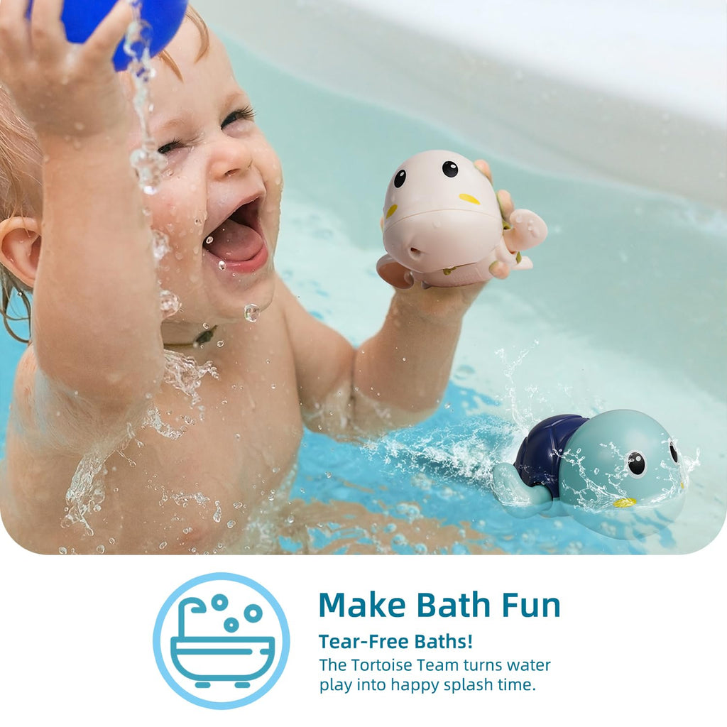 Cute Swimming Turtles Wind Up Toys for Baby Toddlers 1+ Years Old