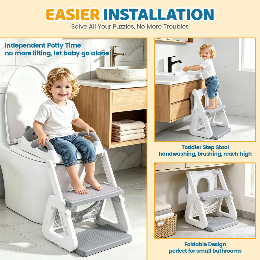 Potty Training Seat with Step Stool Ladder for Toddlers