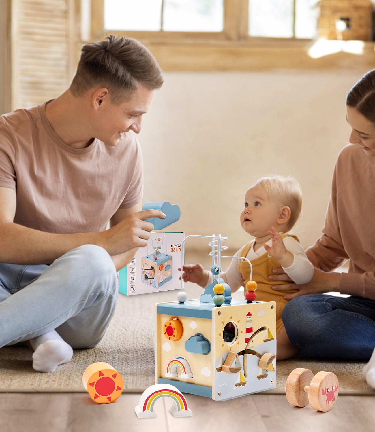 Montessori 6-in-1 Wooden Activity Cube