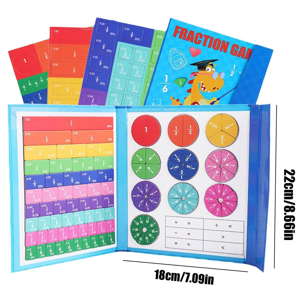 Magnetic Fraction Tiles Set