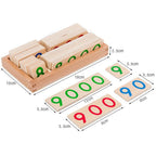 Montessori Wooden Number Cards 1–9000