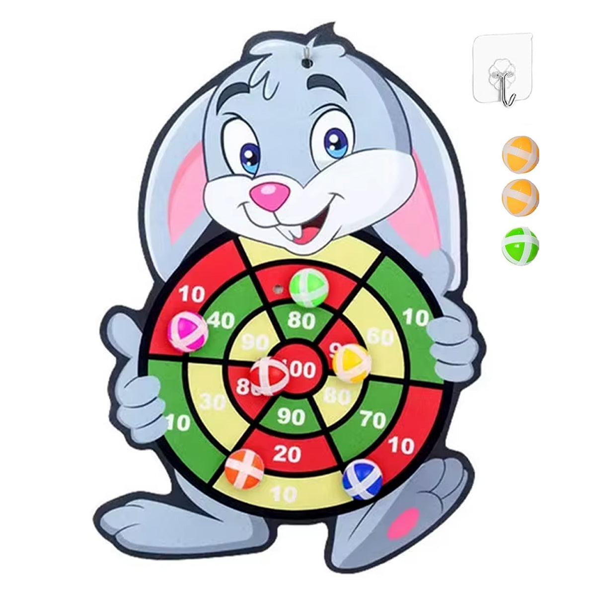 Cartoon Animal Sticky Ball Dart Board Game Set