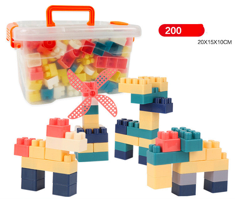 Building Blocks Set with Storage Box Classic Brick Toy for Kids Ages 3+