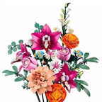Pink Flower Building Block Ornament For Valentine's Gift