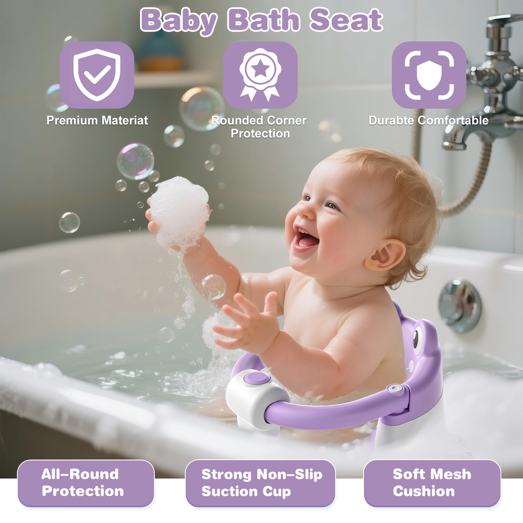 Non-Slip Baby Bath Seat for Babies