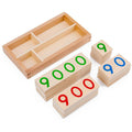 Montessori Wooden Number Cards 1–9000